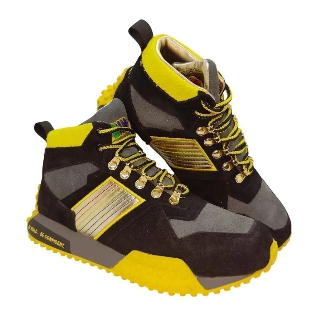 Freshy Dope Dawgs Fashion Mens NEW w/Box Villian Black Hi-Top Sneakers - sz. 8